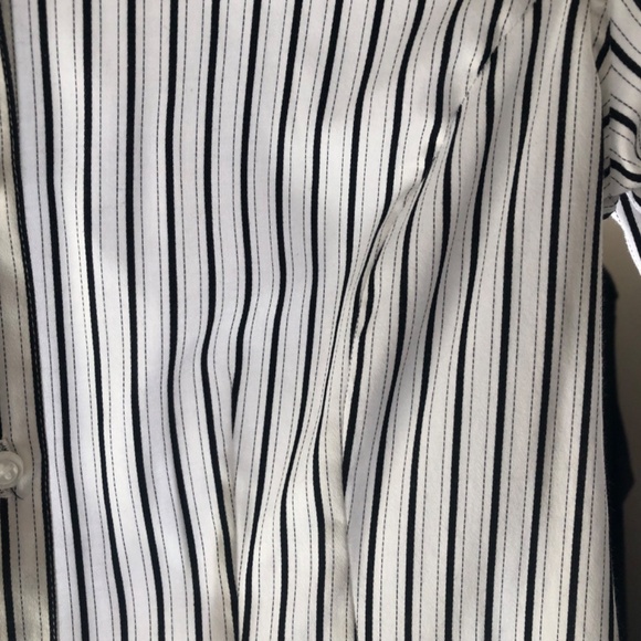 NWOT Striped, Fitted Button Down Blouse - Picture 16 of 17